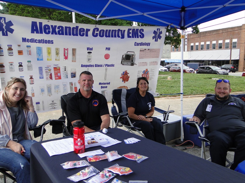 Alexander County EMS booth.