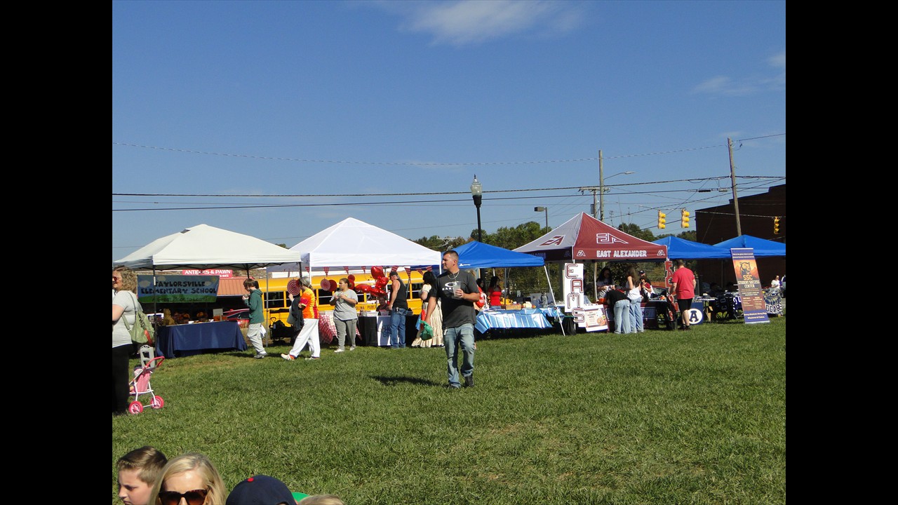 Alexander County Courthouse Park - vendors' tents!